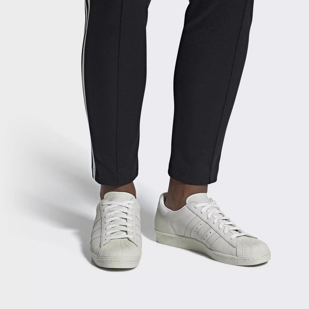 Adidas Superstar 80s Tenis Blancos Para Hombre (MX-43755)
